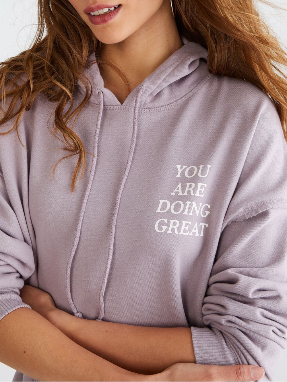 Aeropostale Lavender 'You Are Doing Great' Women's Hoodie